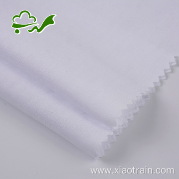 White woven polyester cotton jersey fabric